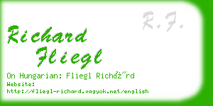 richard fliegl business card